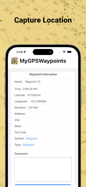 Capturing a waypoint's location details